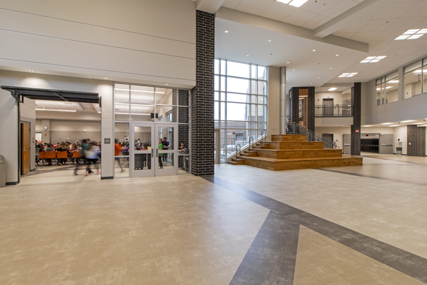 LaPorte Intermediate School And Kesling Campus stairs And Cafeteria 