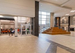 LaPorte Intermediate School and Kesling Campus_cafeteria and stairs