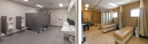 Cleanable Surfaces in Restroom and Nurse's Office